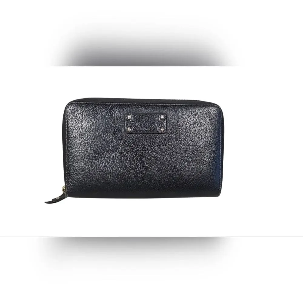 Kate Spade XL Black Textured Leather Wallet